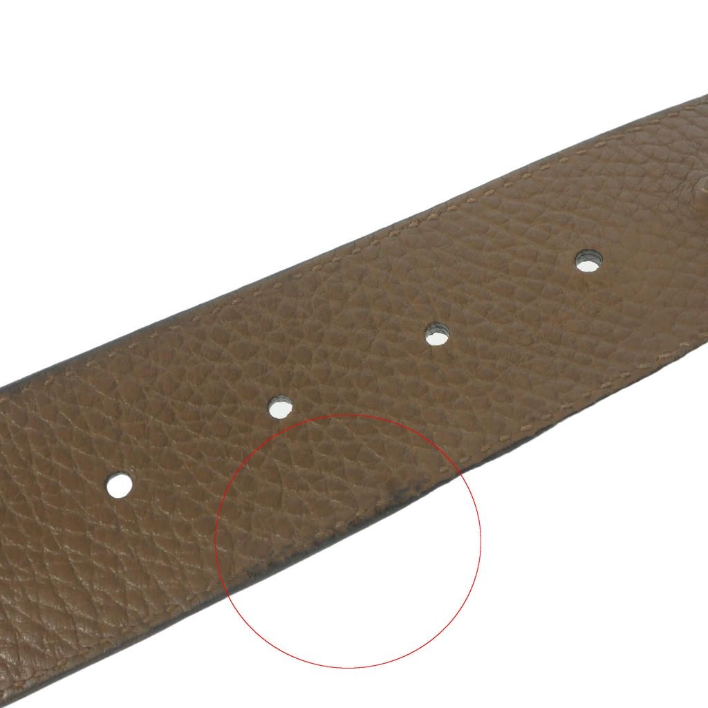 Gucci Interlocking Reversible Leather Buckle Belt 85 34 Black Brown — view 7