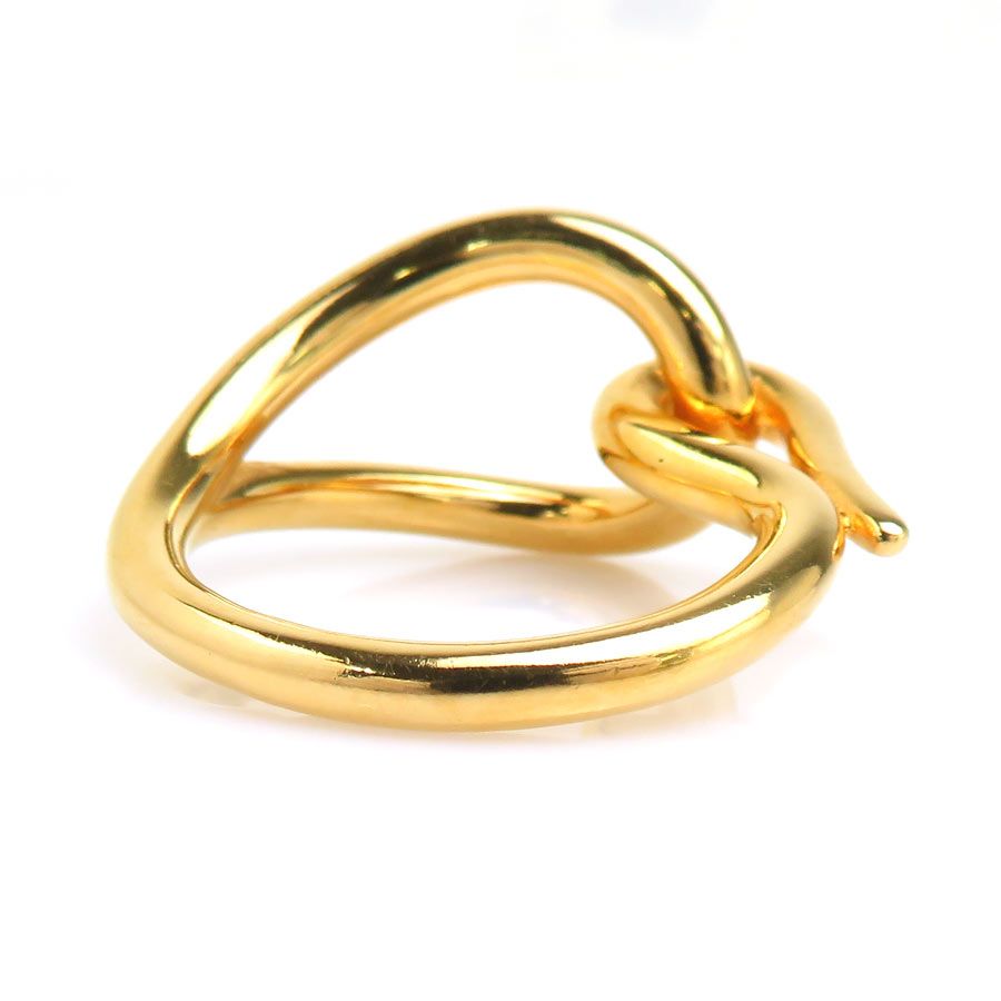 Hermes Scarf Ring Gold — view 5