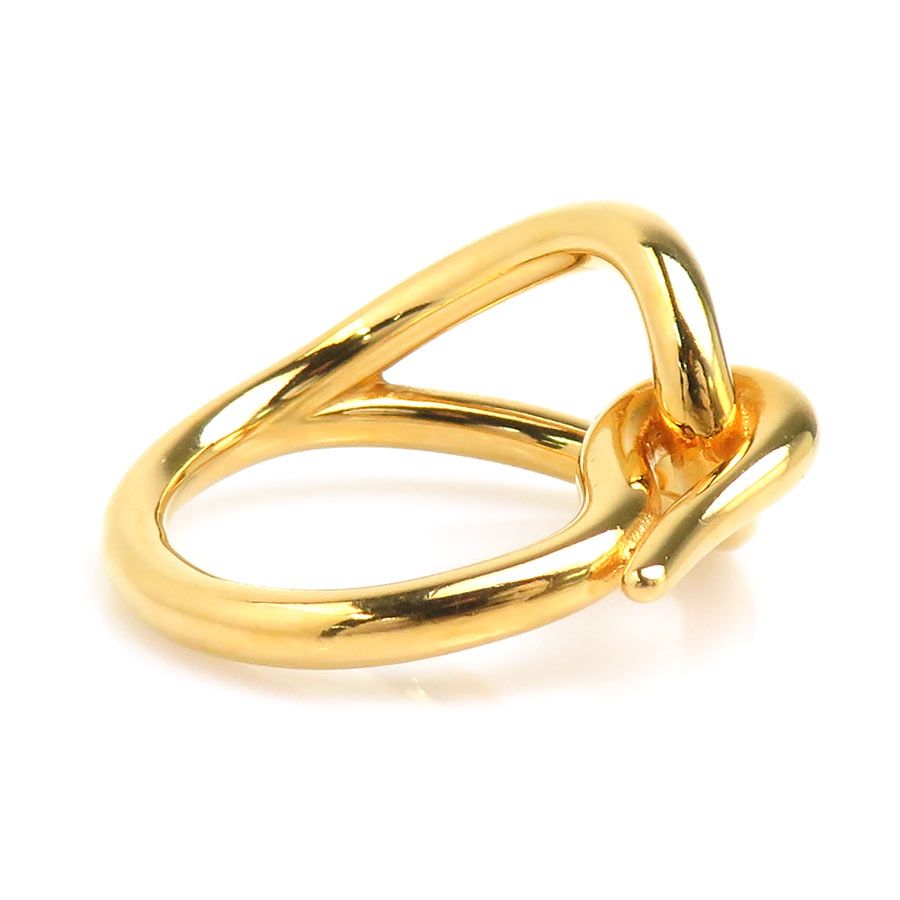 Hermes Scarf Ring Gold — view 4