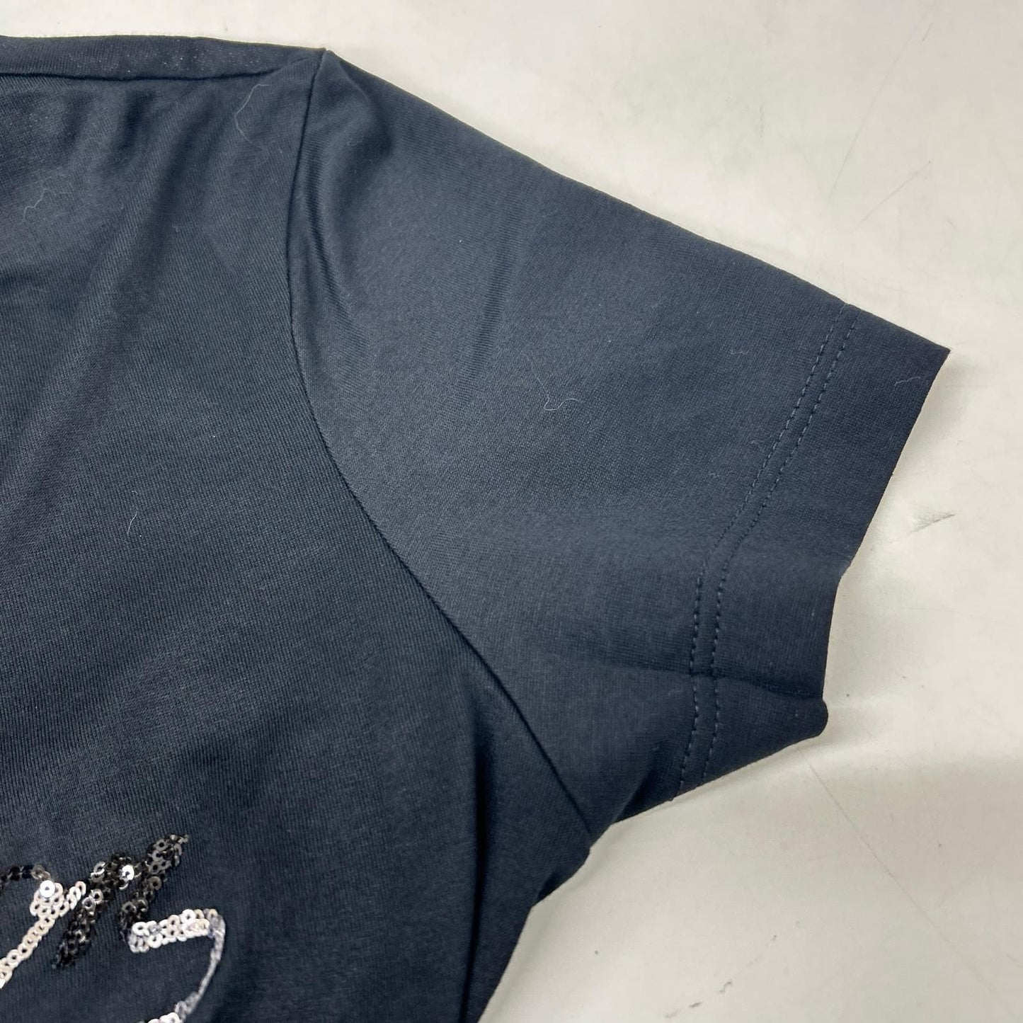 Louis Vuitton Black Sequin Logo T-Shirt XS — view 6