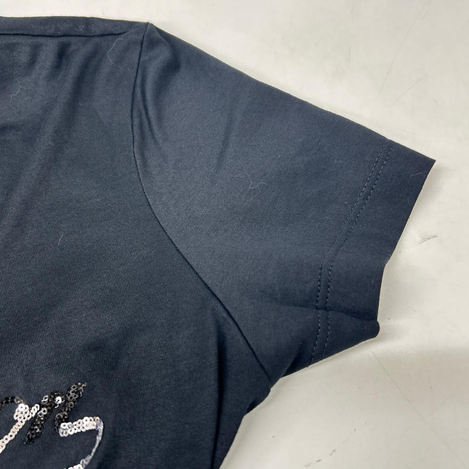 Louis Vuitton Black Sequin Logo T-Shirt XS — view 6
