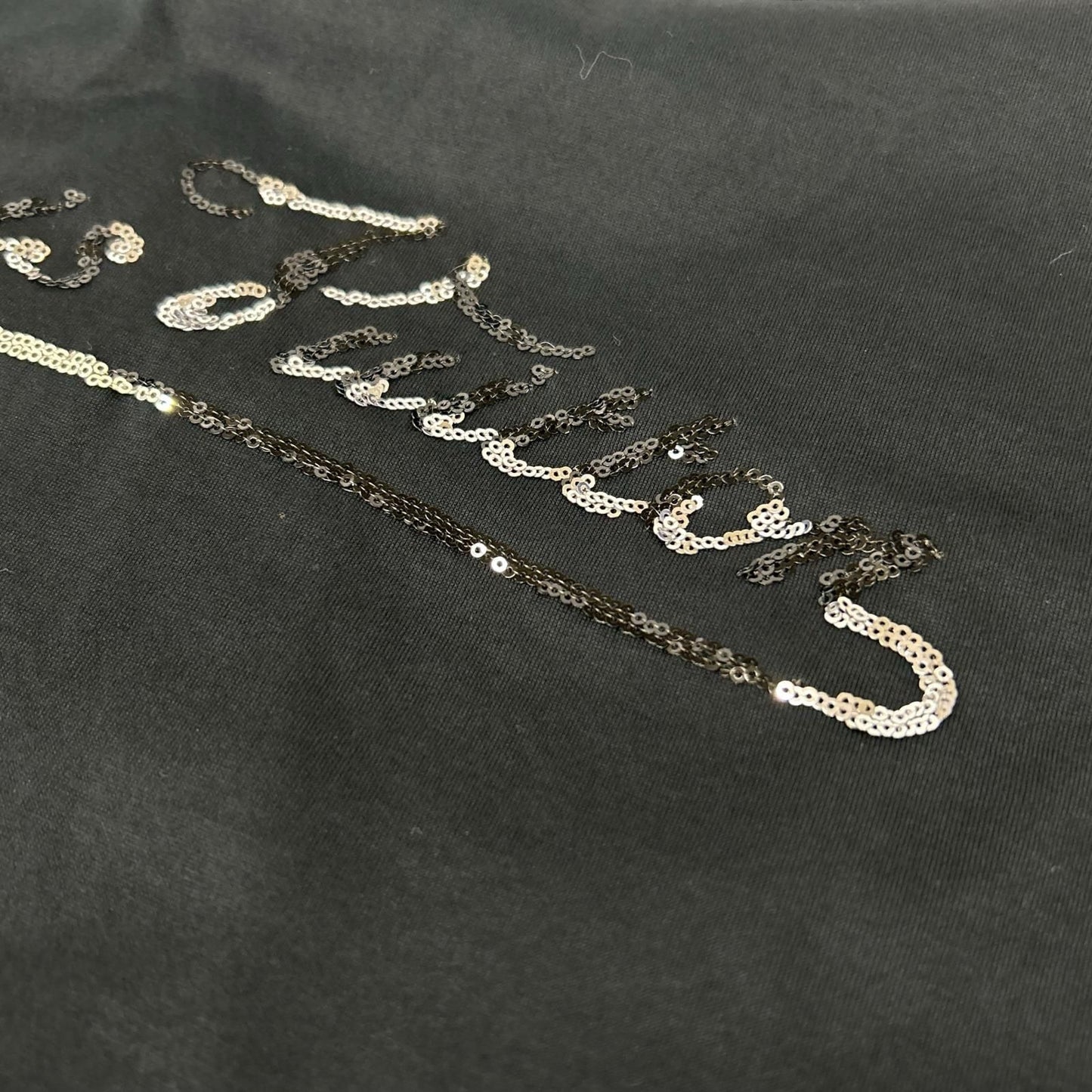 Louis Vuitton Black Sequin Logo T-Shirt XS — view 7