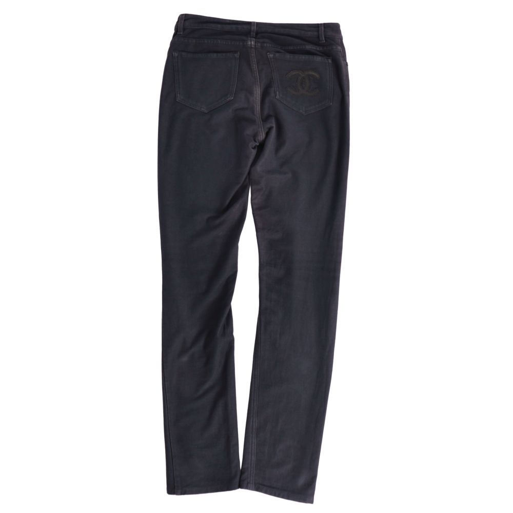 Chanel Pants Long CC Logo Leather