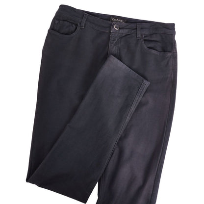 Chanel Pants Long CC Logo Leather — view 2