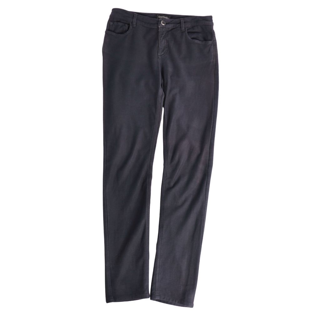 Chanel Pants Long CC Logo Leather — view 3