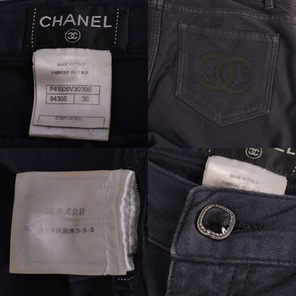Chanel Pants Long CC Logo Leather — view 6
