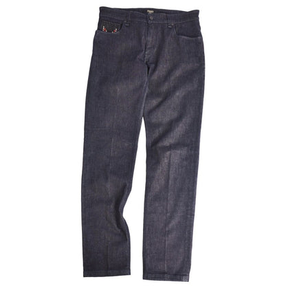 Fendi Pants Denim Bijou Decoration Cotton Bottom