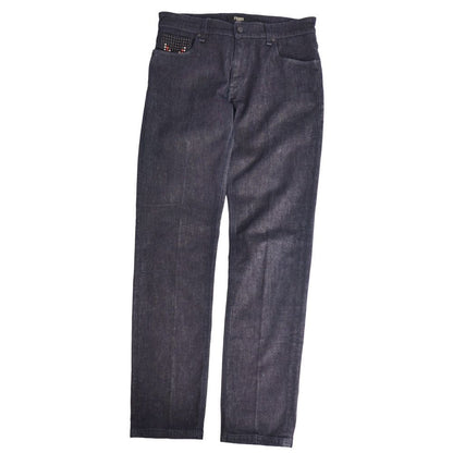 Fendi Pants Denim Bijou Decoration Cotton Bottom — view 2