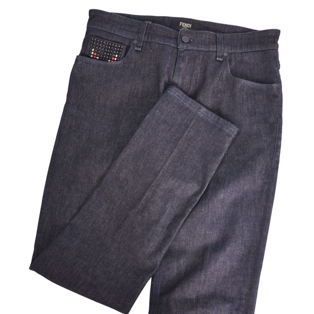 Fendi Pants Denim Bijou Decoration Cotton Bottom — view 3