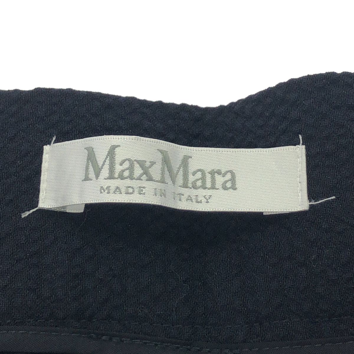 Max Mara Maxmara Seersucker Wide Trousers Pants Navy 38 — view 3