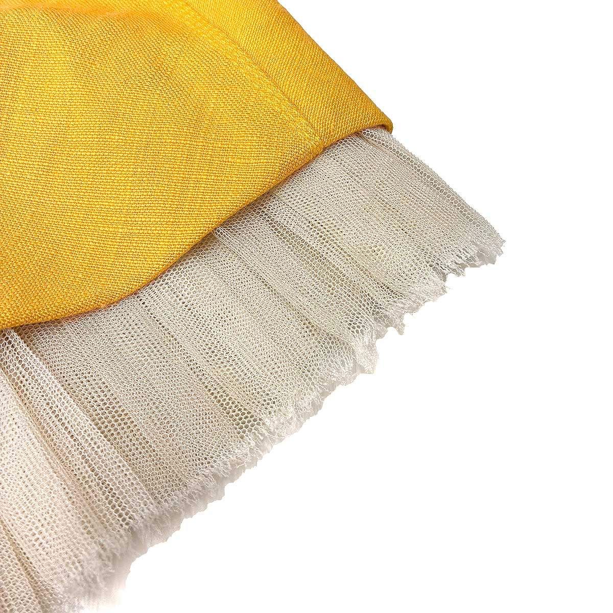 Louis Vuitton Linen Silk Layered Skirt Yellow 34 — view 5