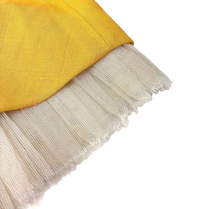 Louis Vuitton Linen Silk Layered Skirt Yellow 34 — view 5