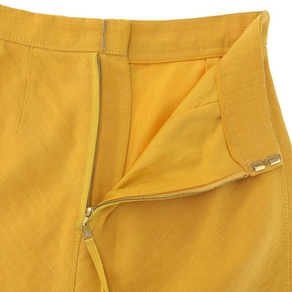 Louis Vuitton Linen Silk Layered Skirt Yellow 34 — view 4