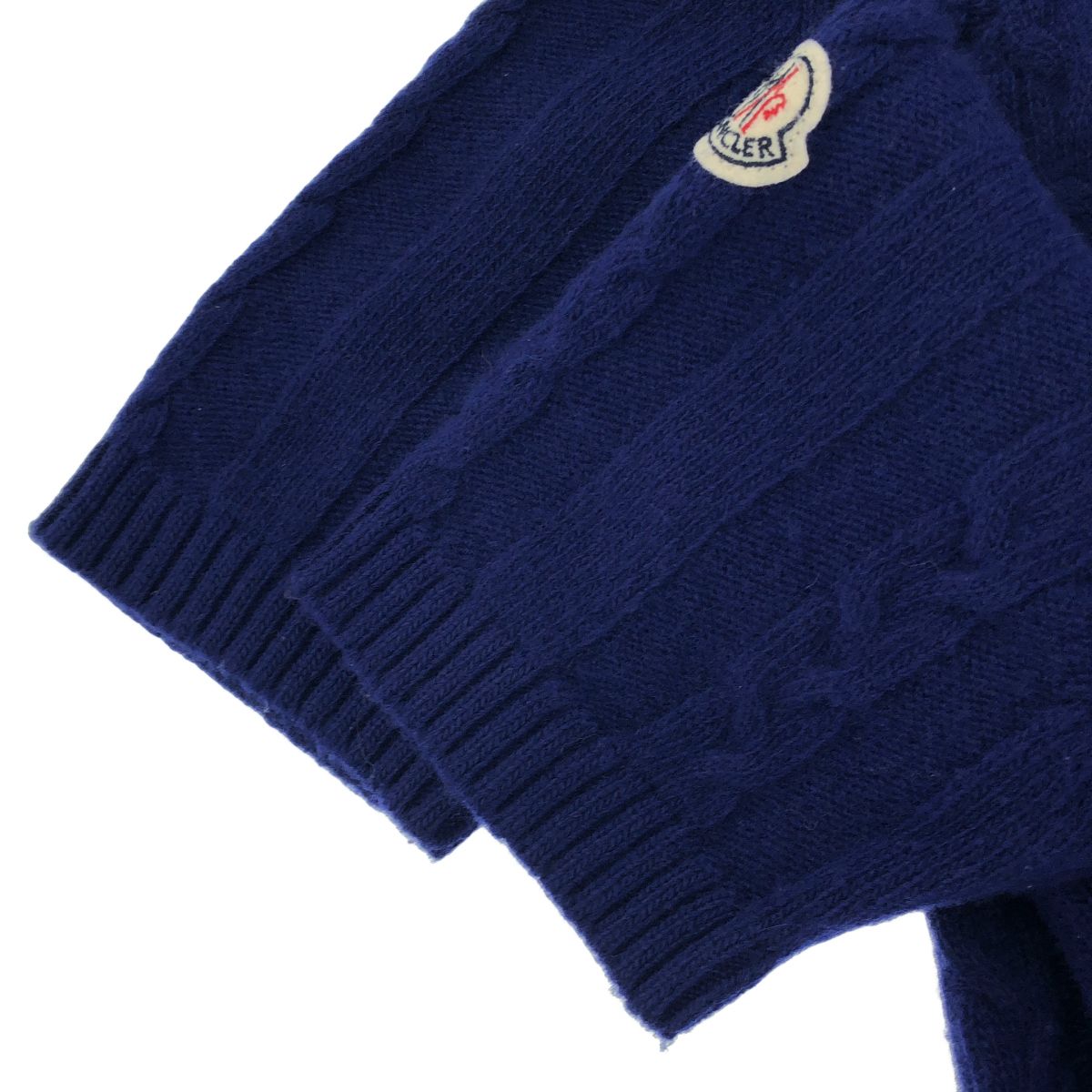 Moncler Abit Cable Knit Dress Blue XS — view 4