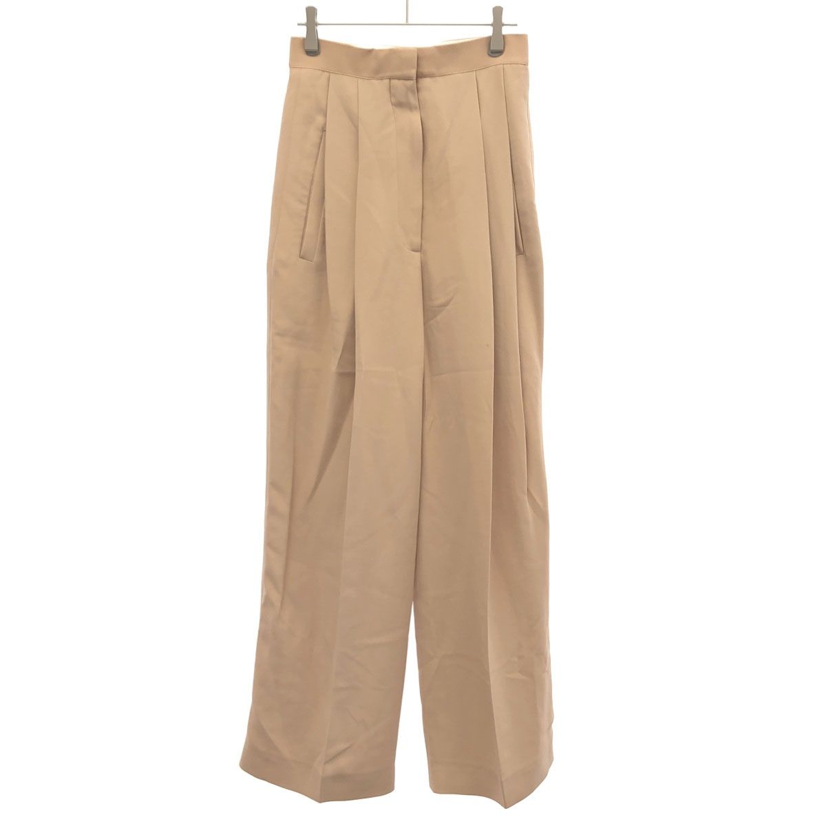 Celine by Phoebe Philo Silk Tuck Trousers Pants 2 Beige 36