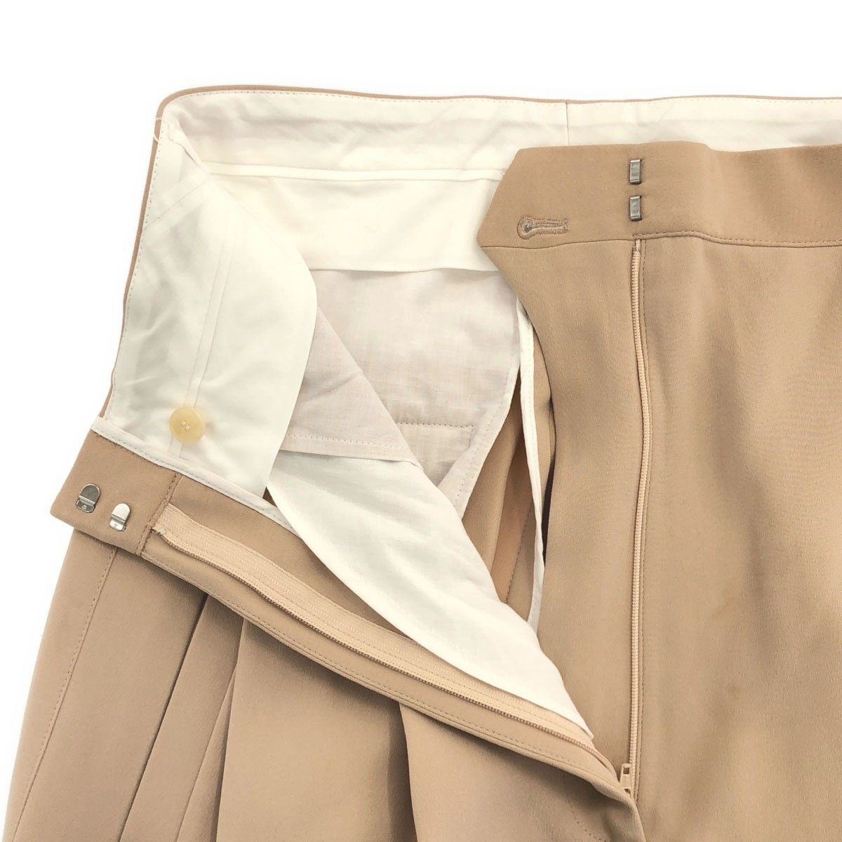 Celine by Phoebe Philo Silk Tuck Trousers Pants 2 Beige 36 — view 4