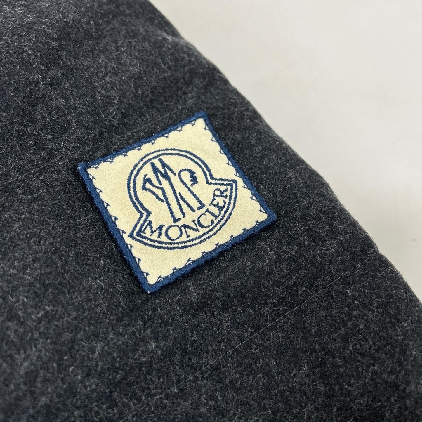 Moncler Gamme Blue Gum Arm Contrast Partial Suede Hoodie Down — view 7