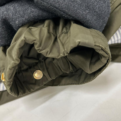 Moncler Gamme Blue Gum Arm Contrast Partial Suede Hoodie Down — view 9