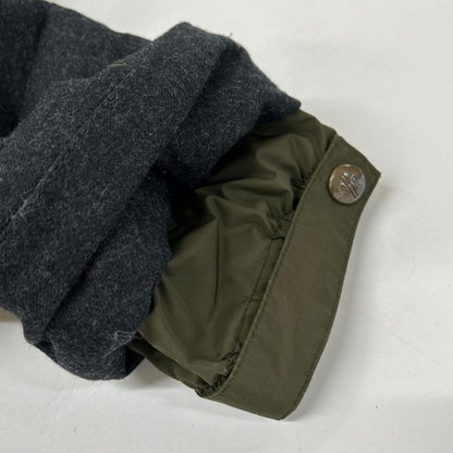Moncler Gamme Blue Gum Arm Contrast Partial Suede Hoodie Down — view 8
