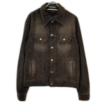 Dolce & Gabbana Brown Corduroy Jacket 50