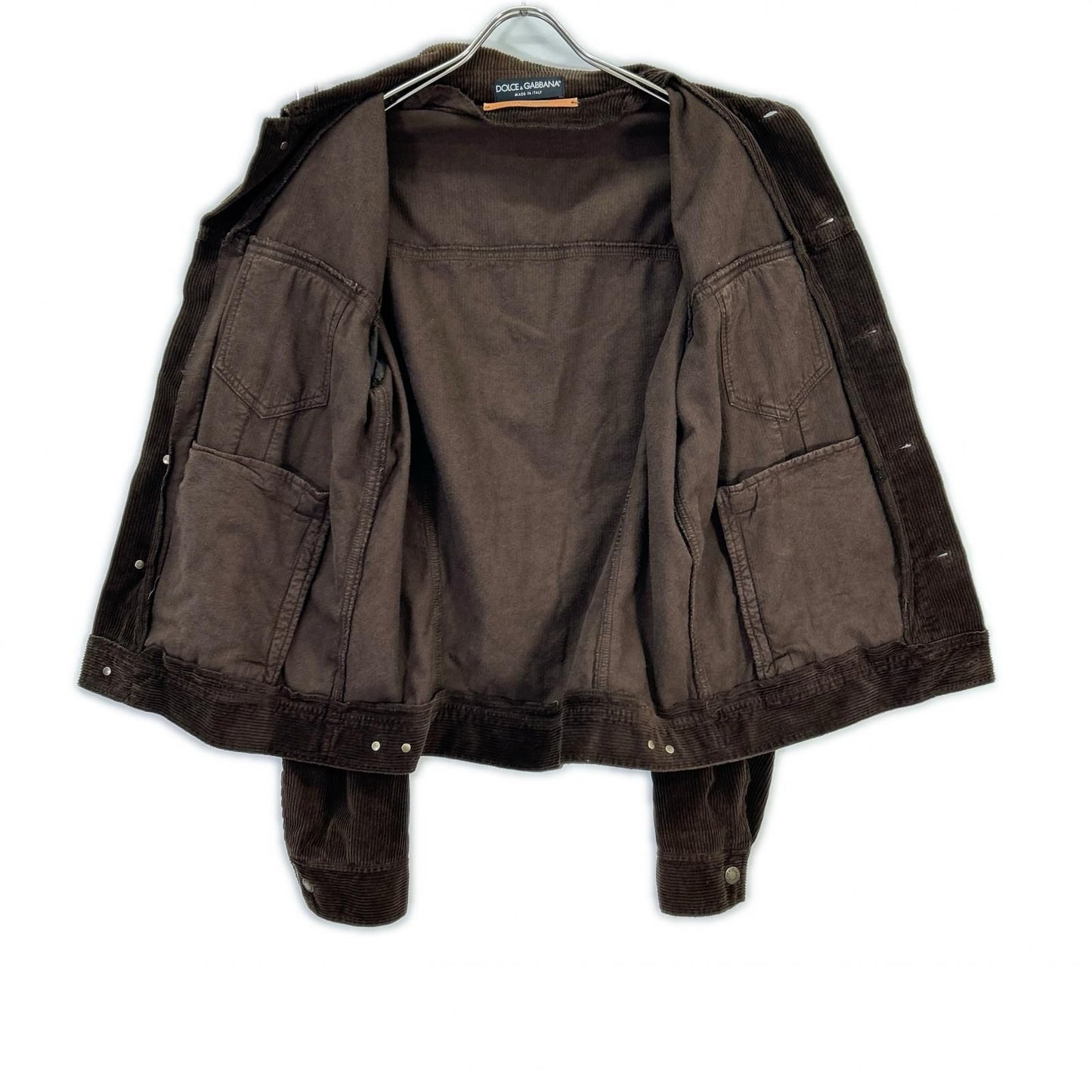Dolce & Gabbana Brown Corduroy Jacket 50 — view 3