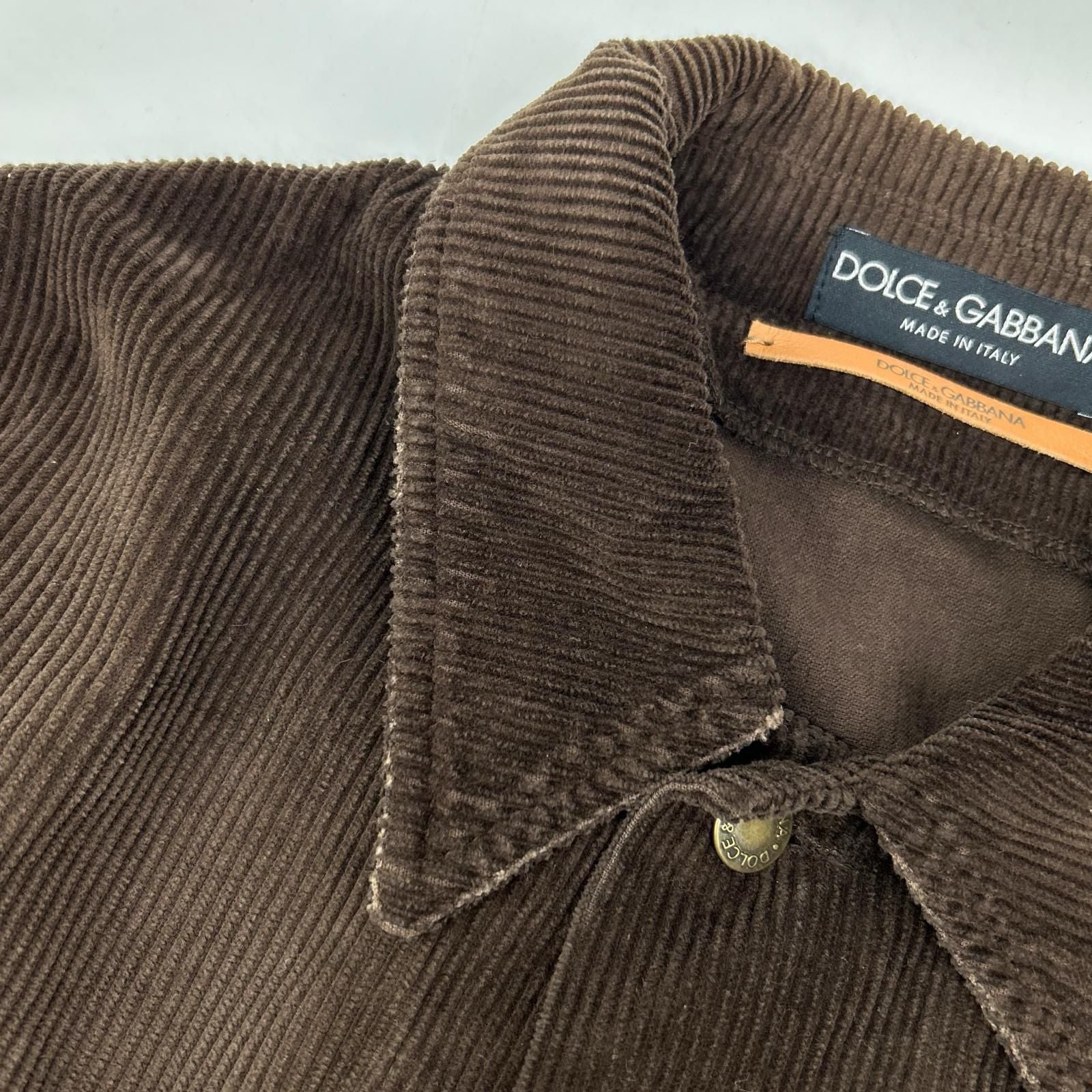 Dolce & Gabbana Brown Corduroy Jacket 50 — view 6