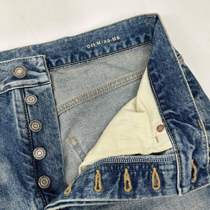 Saint Laurent Paris Washed Distressed Denim Pants 27 — view 6
