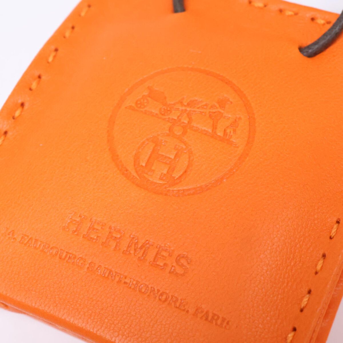 Hermes Sac Orange Bag Charm — view 7