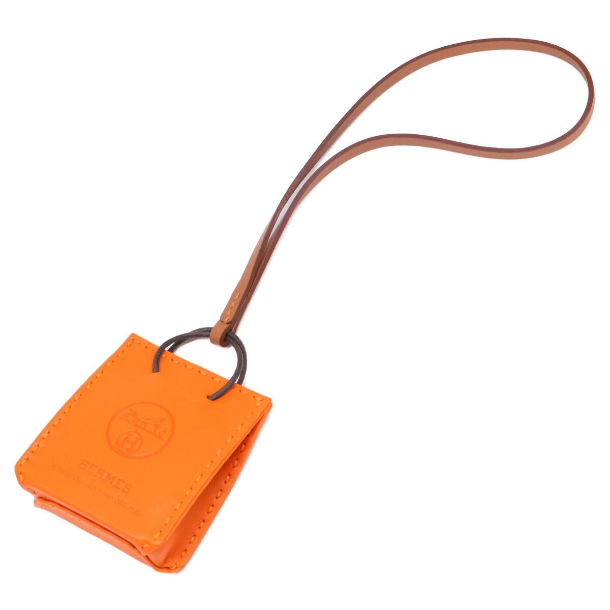 Hermes Sac Orange Bag Charm — view 6