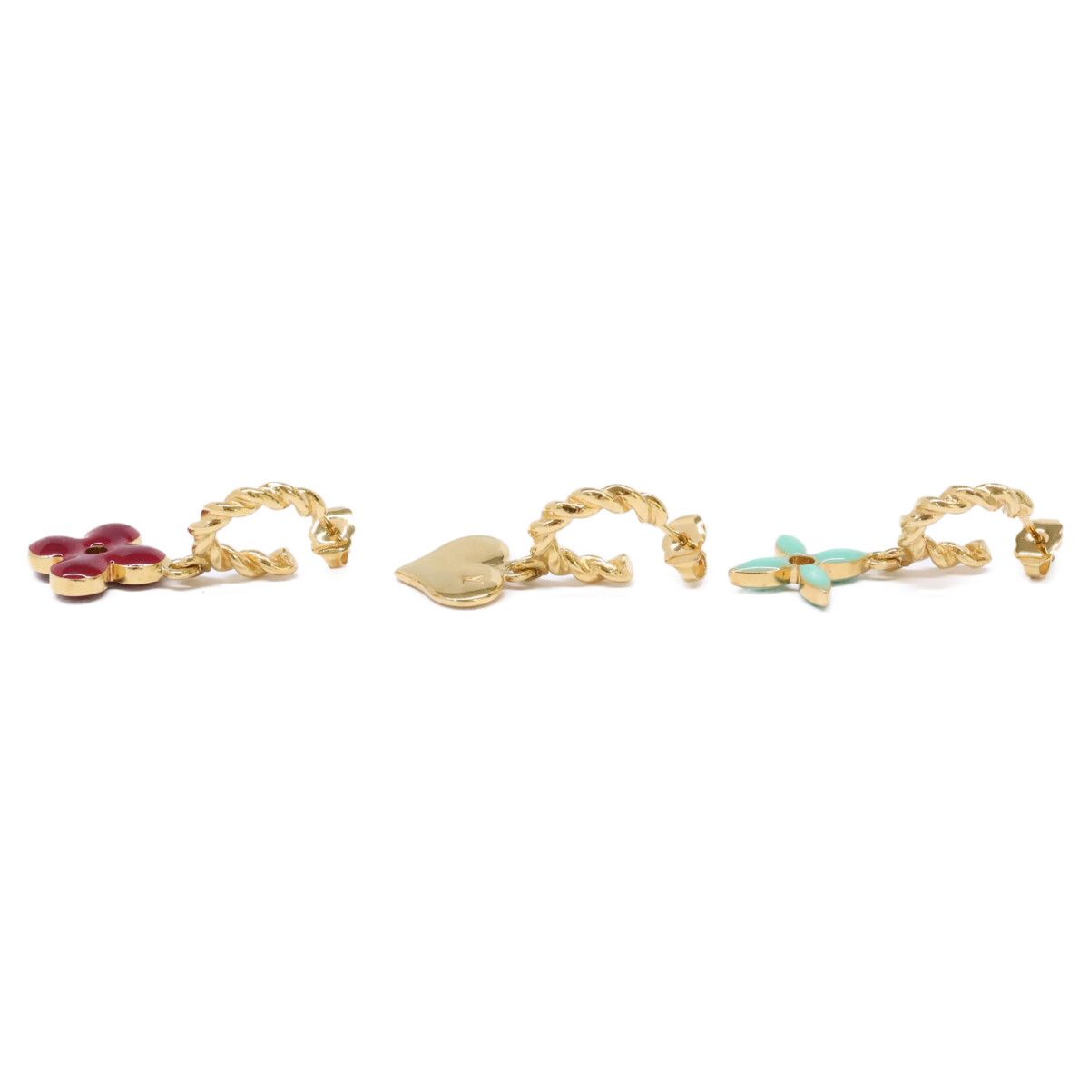 Louis Vuitton Boucle Doreille Sweet Monogram Earrings Total 3 Items — view 2