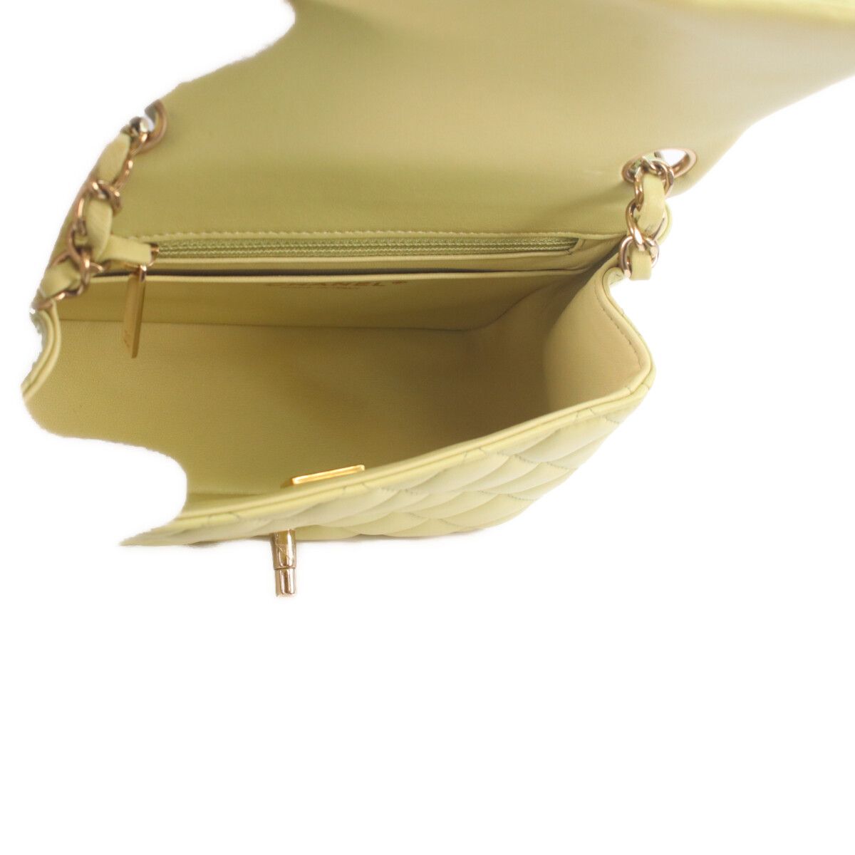 Chanel Pistachio Rum Gold Mini Quilted 17 Shoulder — view 7
