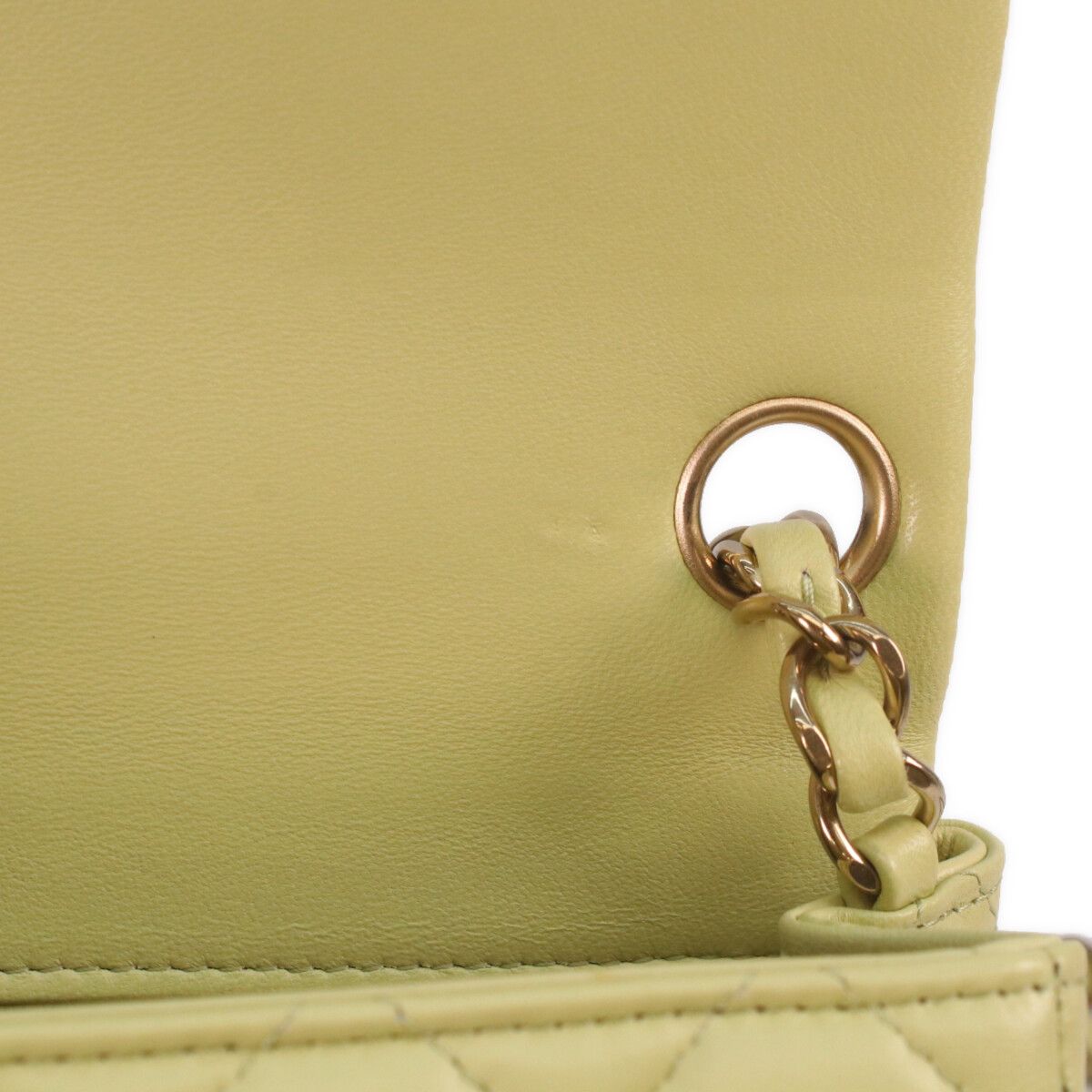 Chanel Pistachio Rum Gold Mini Quilted 17 Shoulder — view 9