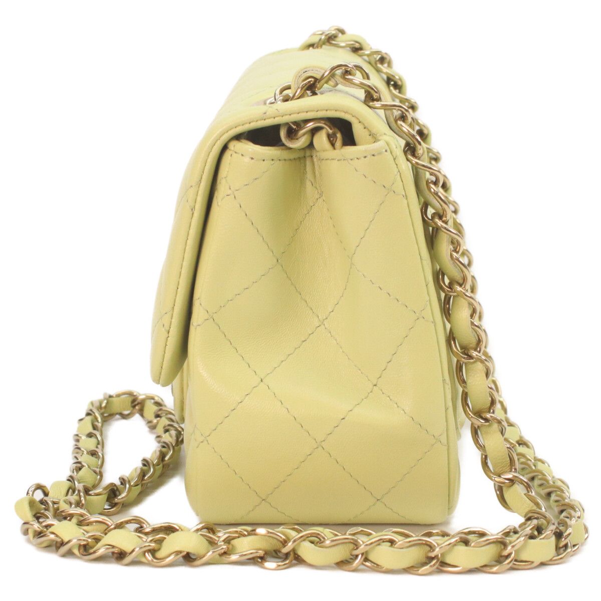 Chanel Pistachio Rum Gold Mini Quilted 17 Shoulder — view 2