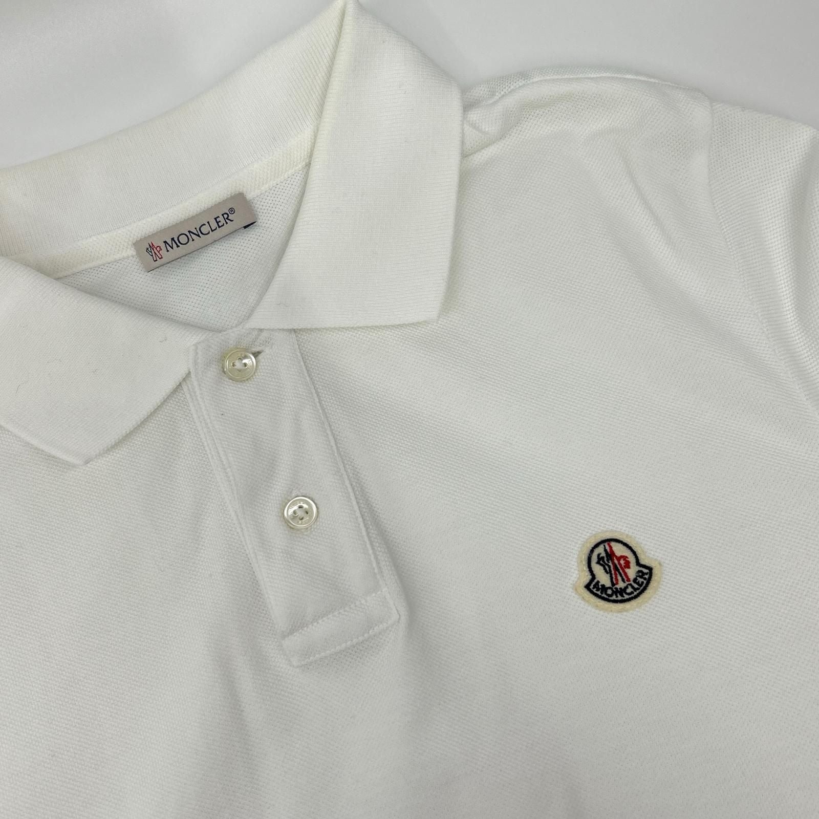 Moncler White Cotton Polo — view 8