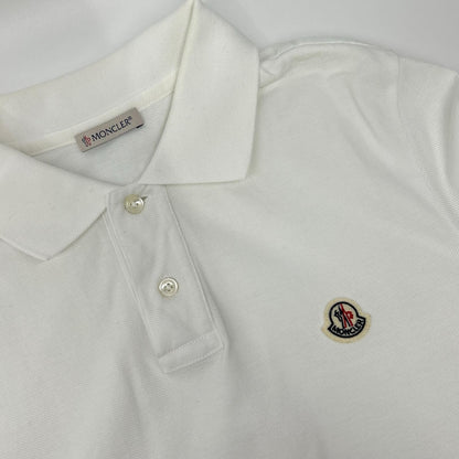 Moncler White Cotton Polo — view 8