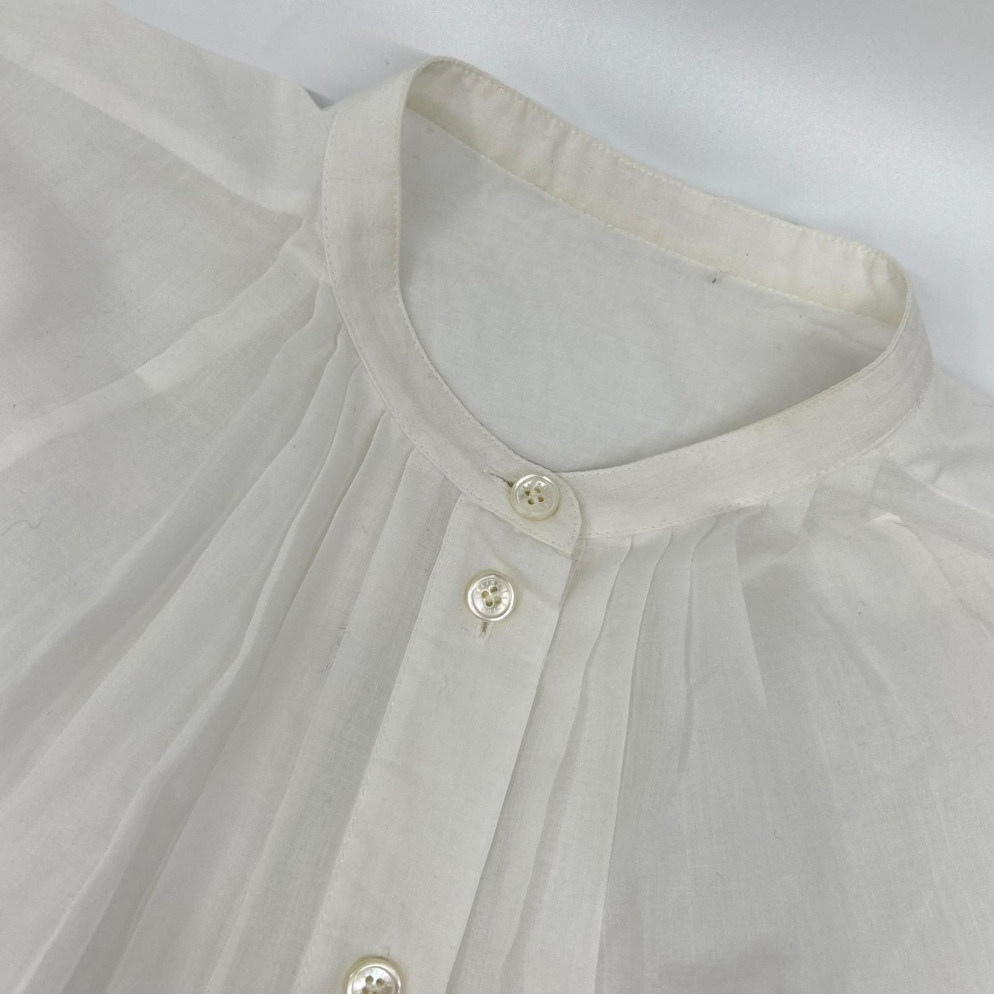 Celine 2 White Pleated Band Color Blouse 36 — view 7