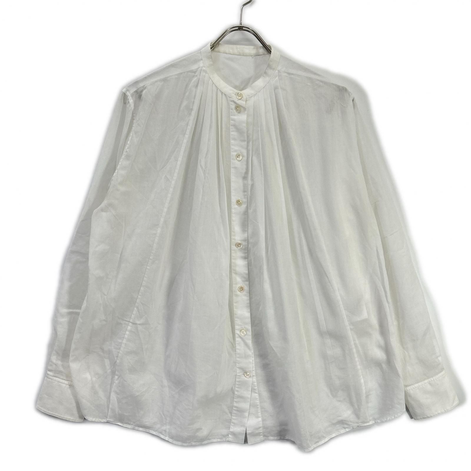 Celine 2 White Pleated Band Color Blouse 36