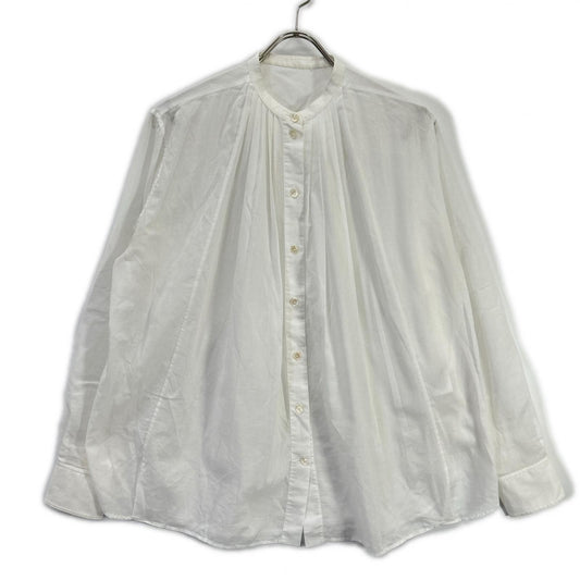 Celine 2 White Pleated Band Color Blouse 36