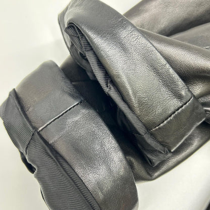 Prada Black Leather Center Vent Tailored Jacket 50 — view 9