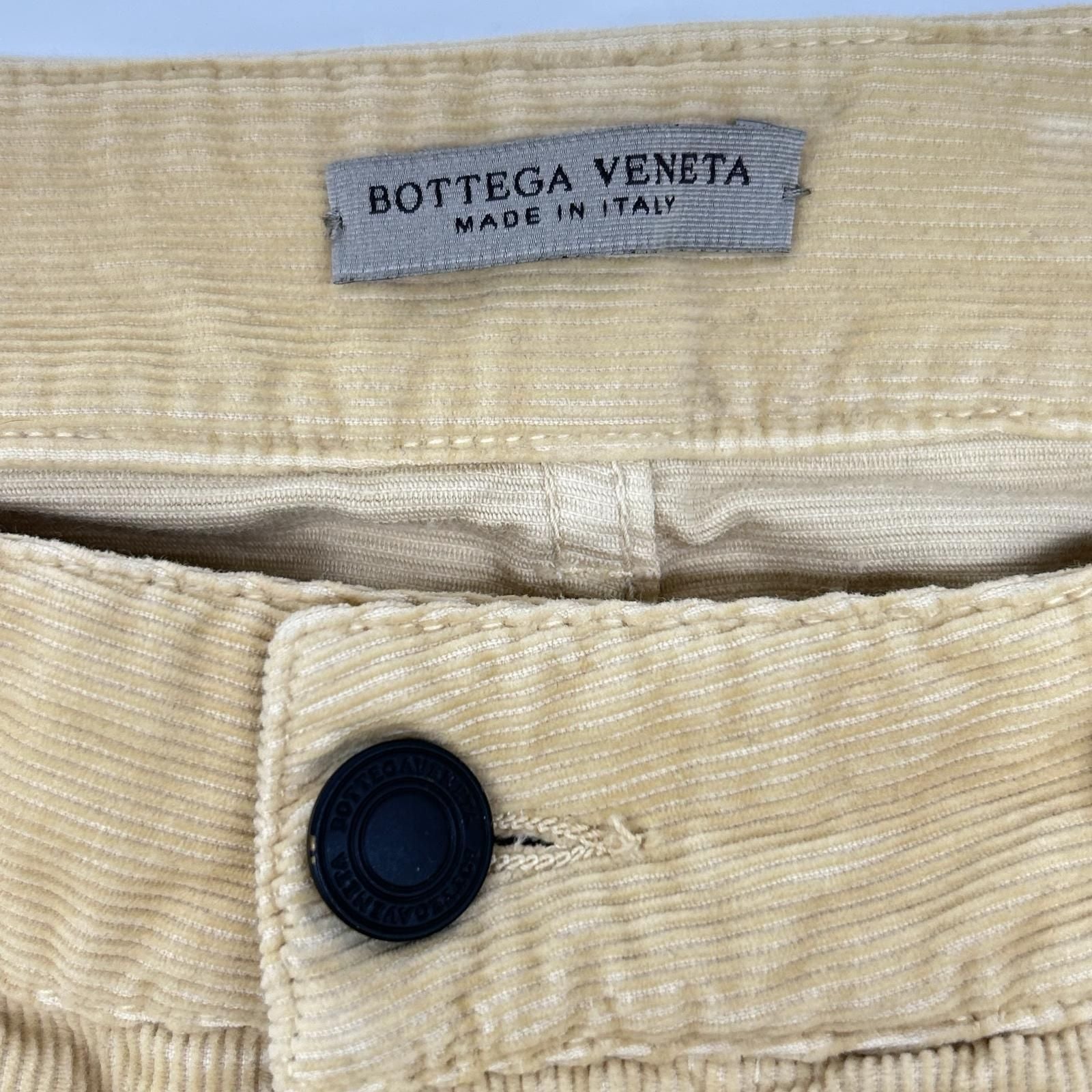 Bottega Veneta Yellow Light Beige Fine Ribbed Co Duroy Pants 52 — view 3