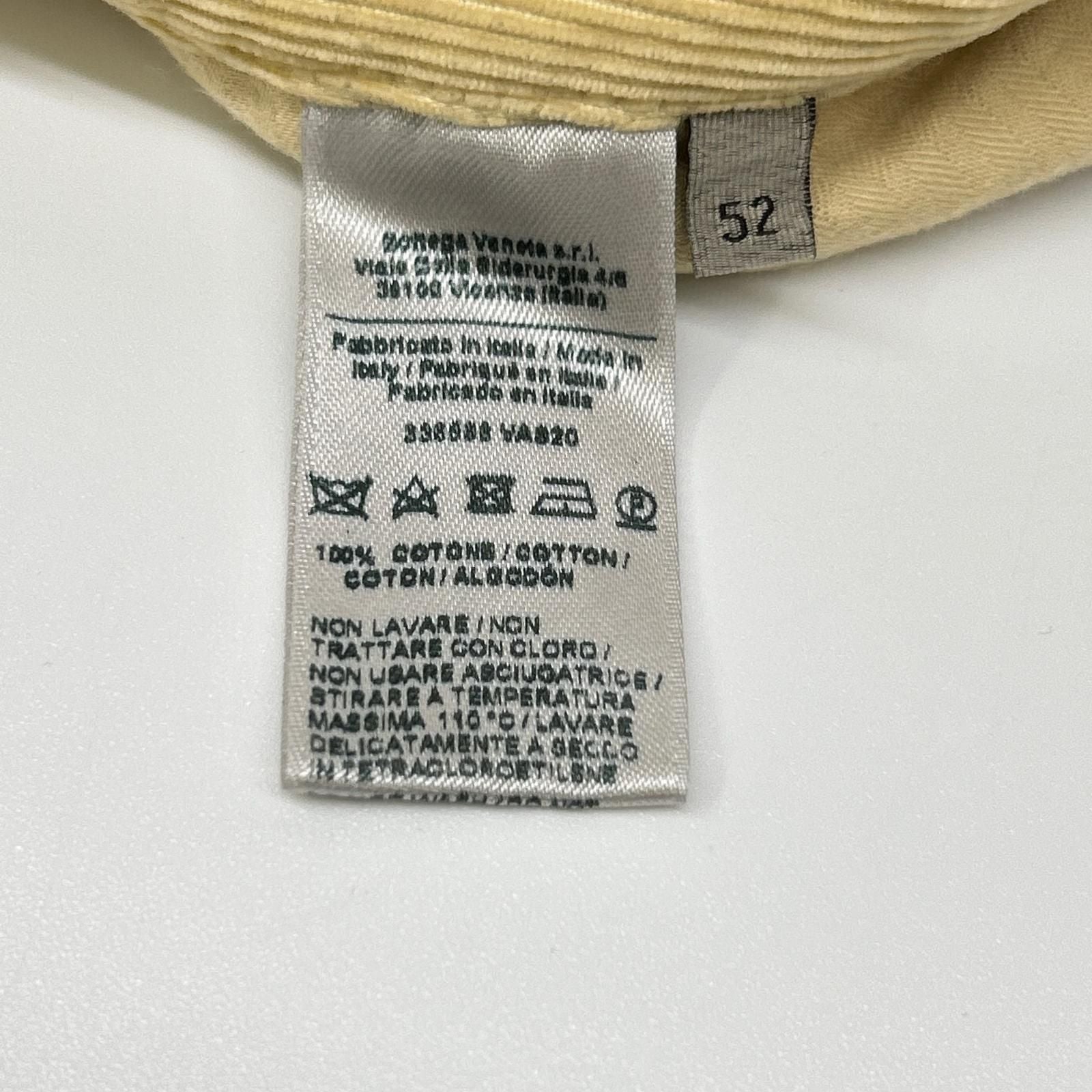 Bottega Veneta Yellow Light Beige Fine Ribbed Co Duroy Pants 52 — view 4