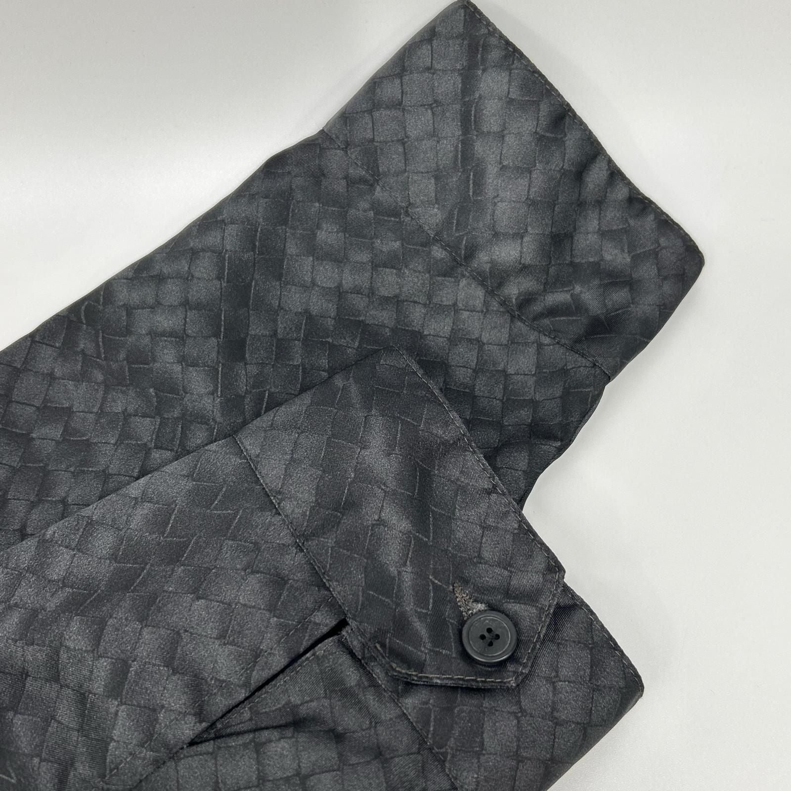 Bottega Veneta Black Intre Print Nylon Zip Coat 52 — view 9