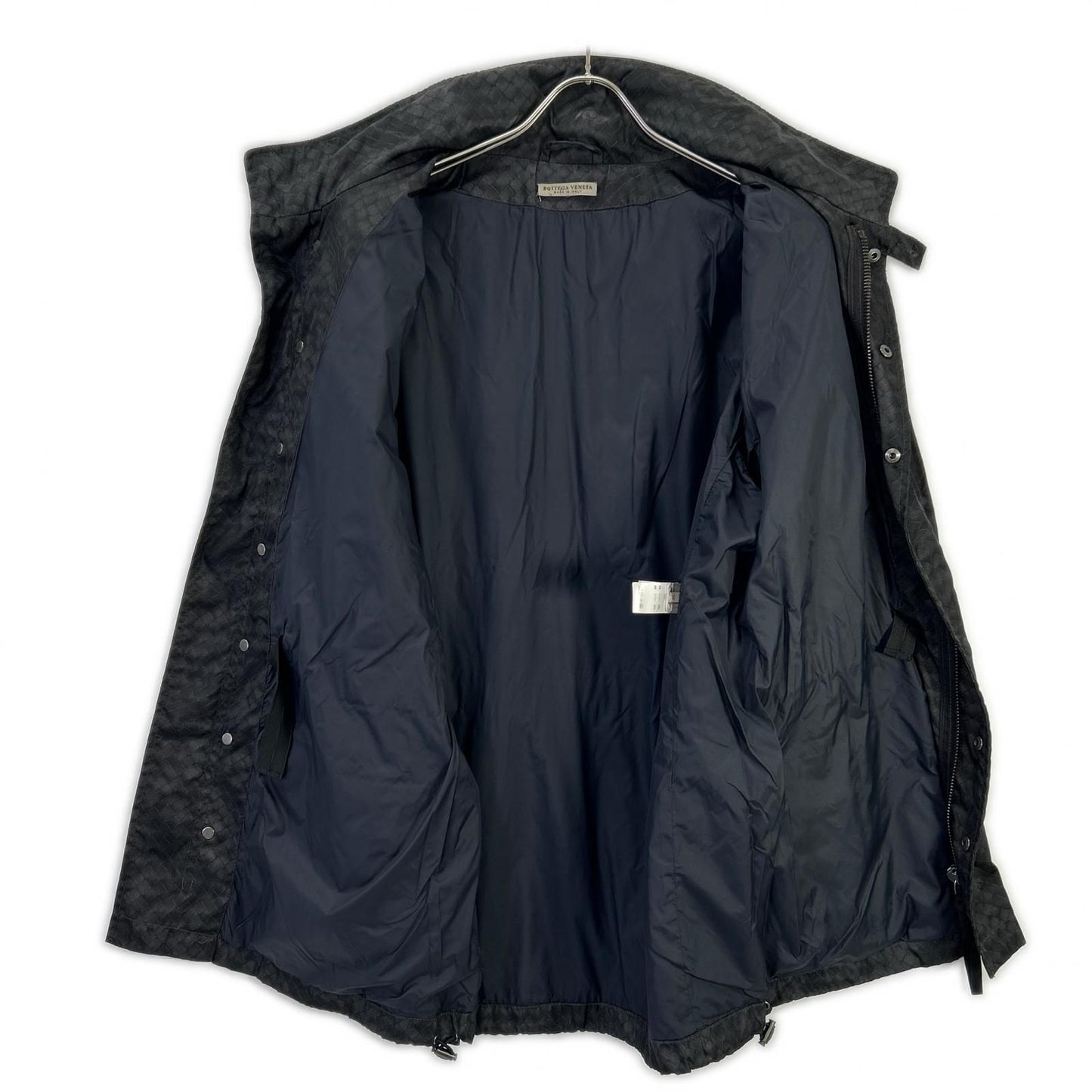 Bottega Veneta Black Intre Print Nylon Zip Coat 52 — view 3