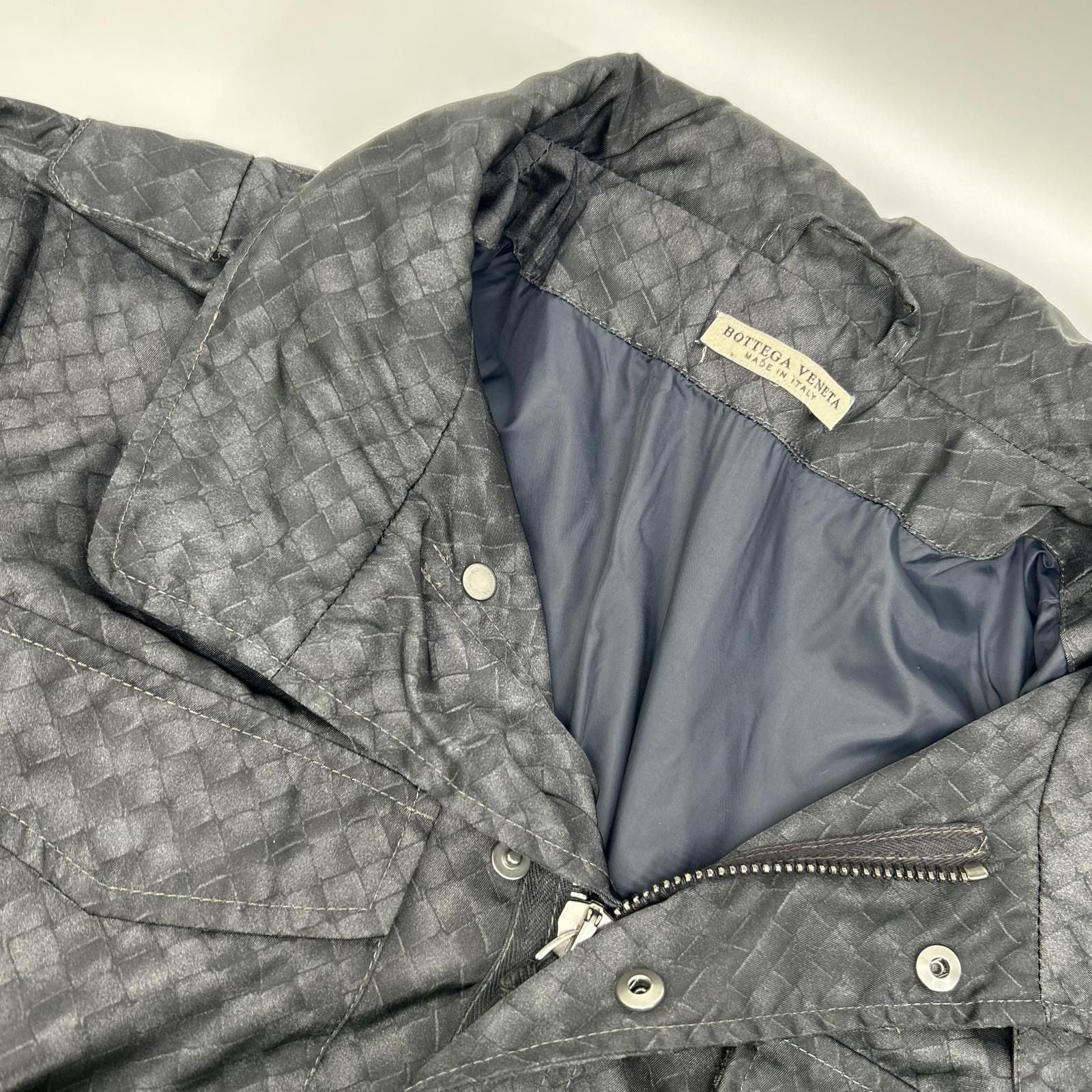 Bottega Veneta Black Intre Print Nylon Zip Coat 52 — view 8