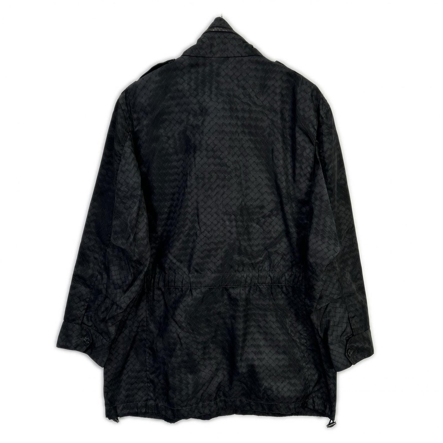 Bottega Veneta Black Intre Print Nylon Zip Coat 52 — view 2