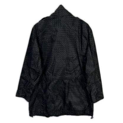 Bottega Veneta Black Intre Print Nylon Zip Coat 52 — view 2