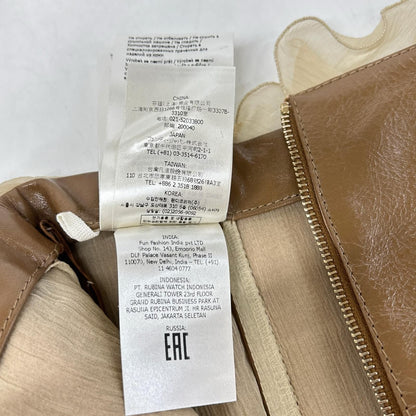 Fendi Brown Leather Skirt 38 — view 6
