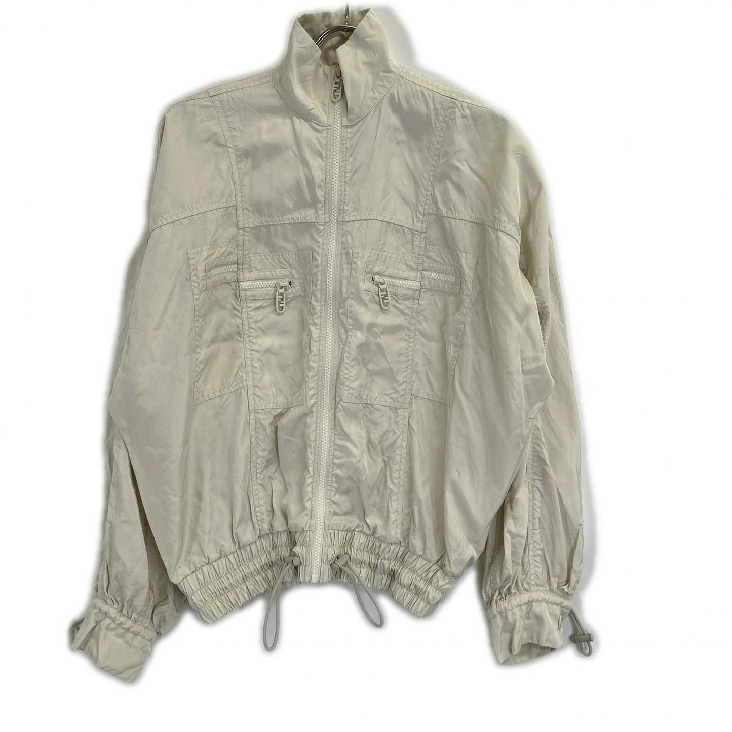 Fendi Light Gray Axaj Nylon Jacket 36
