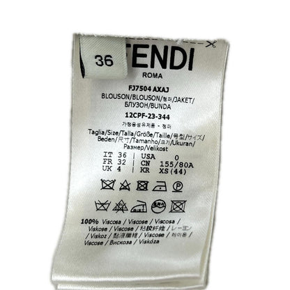 Fendi Light Gray Axaj Nylon Jacket 36 — view 4