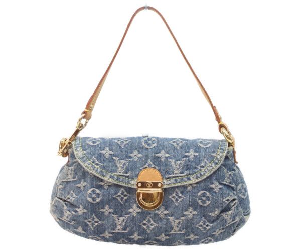 Louis Vuitton Monogram Denim Mini Pleaty Shoulder